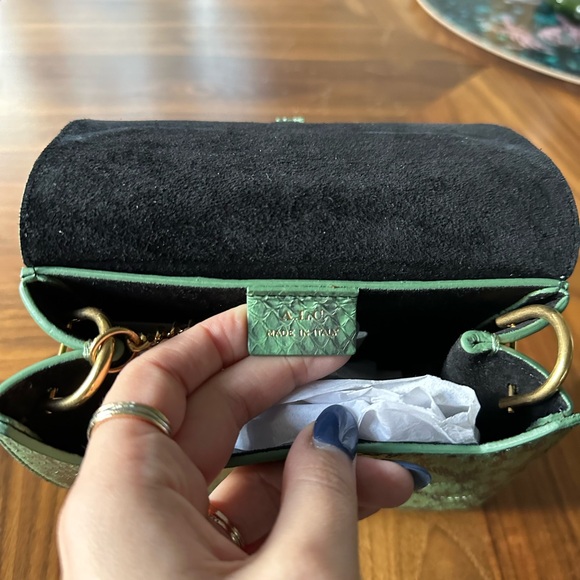 NWT ALC Bag Patterned Snake Baby Charlie crossbody Sage Green - Picture 6 of 9